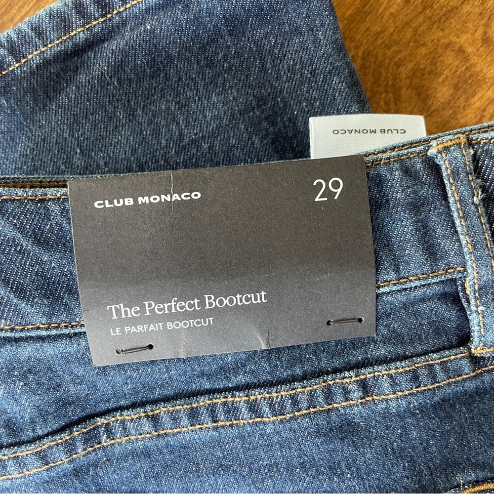 Club Monaco Women’s Blue Denim Bootcut Jeans